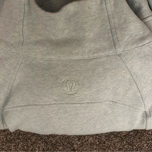 LIGHT BLUE heather quarterzip scuba